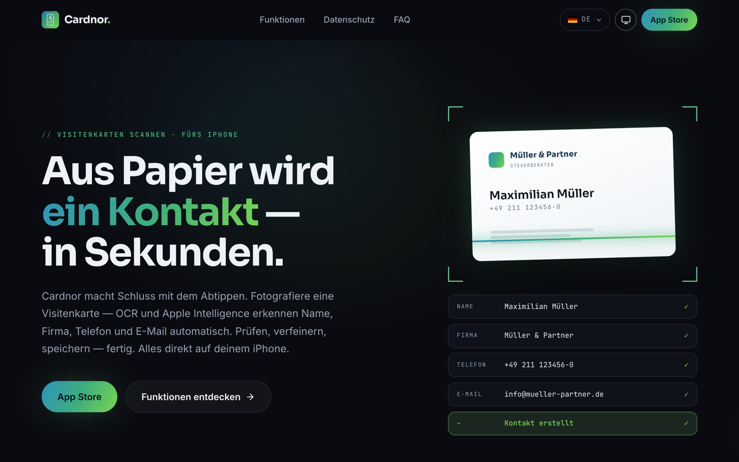 Screenshot von Cardnor