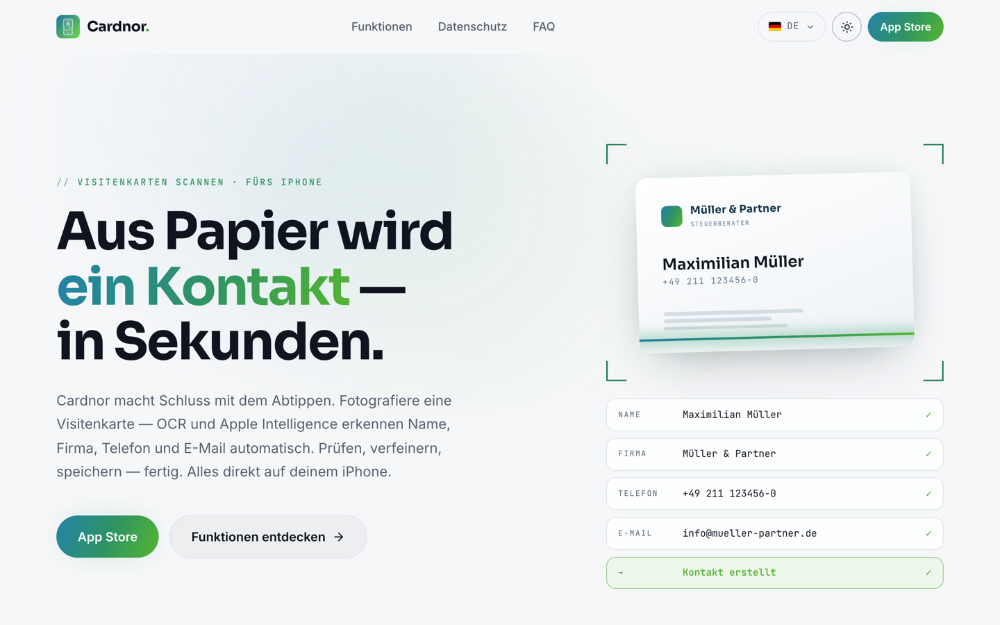 Screenshot von Cardnor
